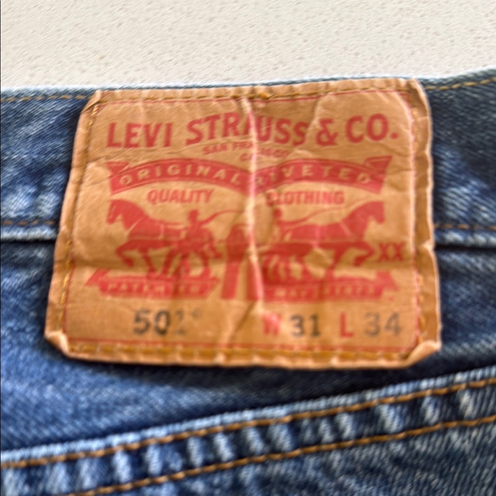Levi's Blue Straight Jeans Iconic Durable Design